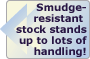 Smudge-resistant stock withstands lots of handling!
