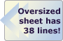 Oversize sheet has 38 lines.