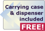 Carrying case & dispenser included FREE!