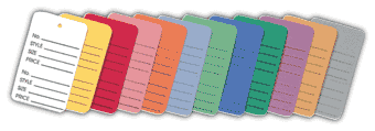 1100, Color-Coded Garment Tags, Large 