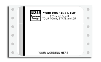 1236, Mailing Labels, Continuous, White w/ Black/Gray Stripe