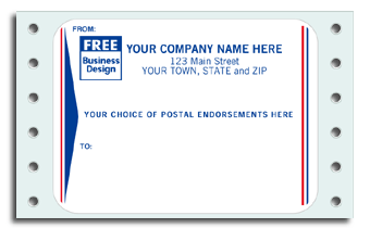 1244, "Postal Endorsement" Mailing Labels, Continuous, White