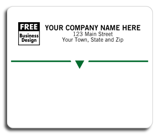 12698, Embassy Mailing Labels, Laser/Inkjet, w/ Green Stripe