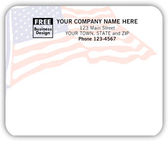 12779, American Flag Mailing Labels, Laser, Flag Background 