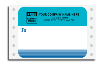 1290, Mailing Labels, Continuous, White w/ Blue Address Area
