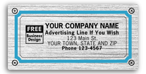 1510, Advertising/Service Label, Brushed Chrome Poly Film