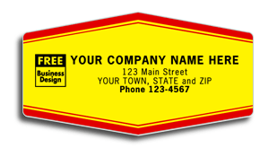 Service Labels Laminated Red Yellow 1511
