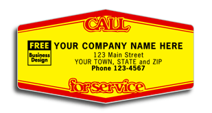 Call For Service Label Red Yellow 1513