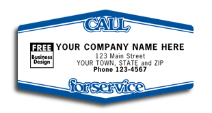 Call For Service Labels Blue White 1514