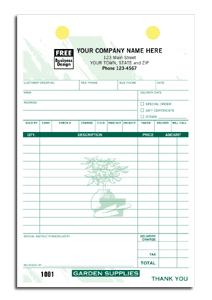 2519T, Garden Supply Register Forms, Colors, Large