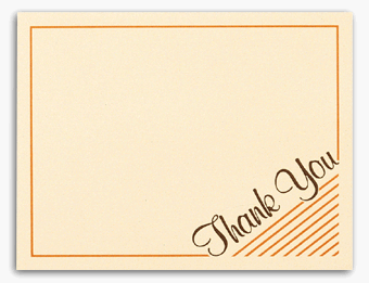 3030, Ivory Linen Finish Budget Thank You Card