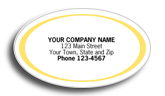 323, Advertising Labels w/ Gold Foil Border, Padded, Oval 