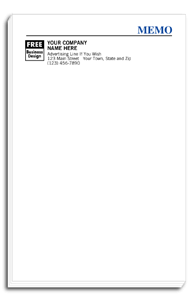 3825, "MEMO"Personalized Notepads, Large