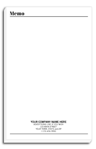 3851, Personalized Notepads, with Bottom Imprint, Large 