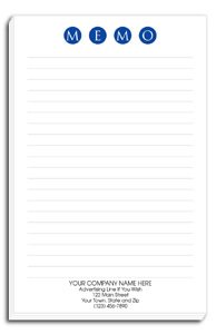3859, "MEMO" Personalized Notepads with Lines, Large