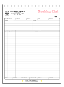 5060, Packing Lists, Large, Carbonless
