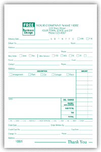 5143, Florist Register Forms, Large