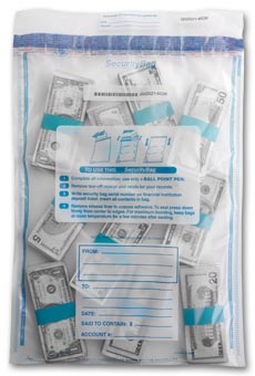 53854, Deposit Bag,All Clear,Single Pocket-15x20 