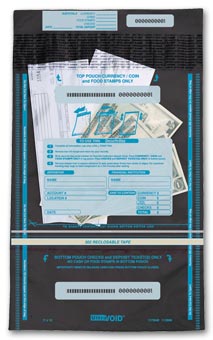 53858, Deposit Bag,Clear Front, Opaque Back,Dual-11x15