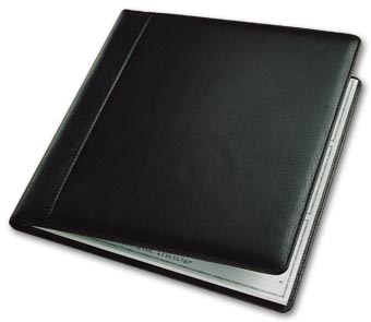 54034N, 3-On-A-Page Leather Cover, Executive Deskbook Checks 