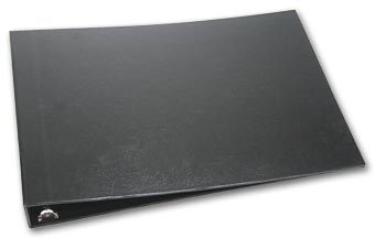 54250N, 3-On-A-Page Black Board 7 Ring Binder 