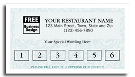 5710, Frequent Diner Card, Vineyard 