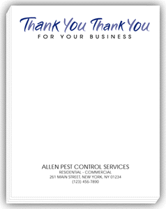 6120, "Thank You for your business", Personalized Notepads