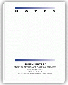 6122, "Notes", Personalized Notepads, Small