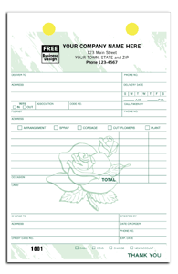 672T, Florist Register Forms, Colors, Large