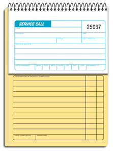 7, Service Call Slip/Service Order Book