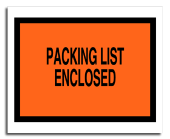 733, Packing List Envelope, Pressure Sensitive Backing