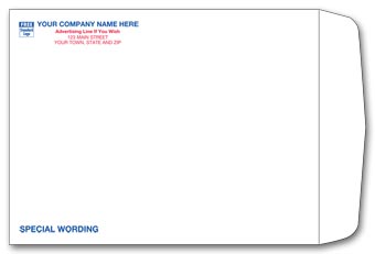 7828, 9.5x12.5 White Mailing Envelope, Two Ink Colors