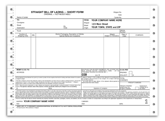 9252, Continuous Bill Of Lading 