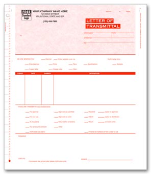 CONTINUOUS LETTER OF TRANSMITTAL PARCHMENT 9254G