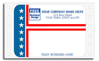 9365, Patriotic Mailing Labels, Continuous, Stripes & Stars