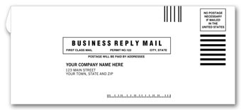 Business Reply Mail #9 Envelope 9BR