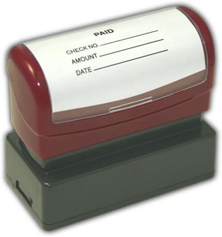 D2094, Stamper,Pre-Inked,Stock-Paid with check/amount