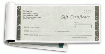 D857B, Embassy Gift Certificates, Booked, Carbonless