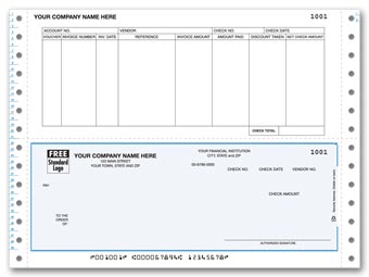DCB225, Continuous Bottom Accounts Payable Check 