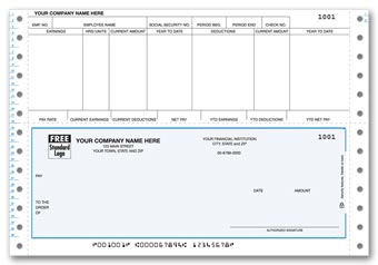 DCB311, Continuous Bottom 6 1/2" Payroll Check