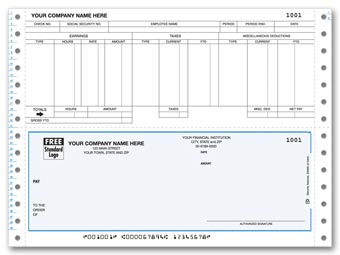 DCB313, Continuous Bottom Payroll Check 