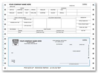 Continuous Bottom Payroll Check DCB315