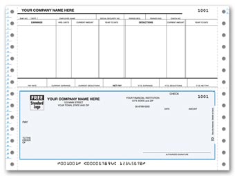 DCB321, Continuous Bottom Payroll Check