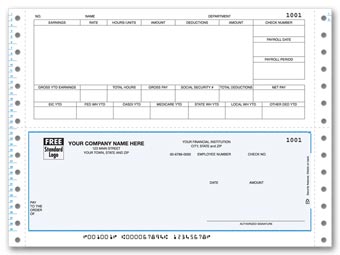 DCB346, Continuous Bottom Payroll Check
