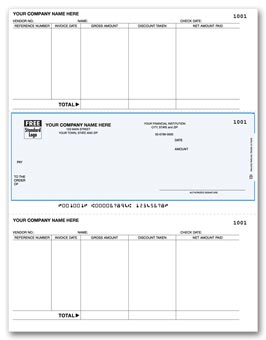 DLM287, Laser Middle Accounts Payable Check