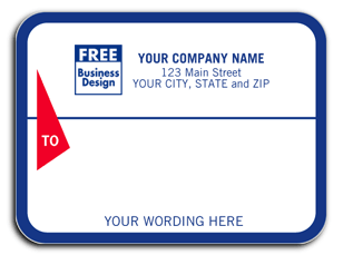 Mailing Labels, Rolls, White w/ Blue Borders R1703