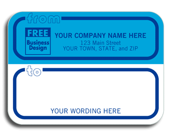 R71, Mailing Labels, Rolls, Blue & White w/ Blue Borders 