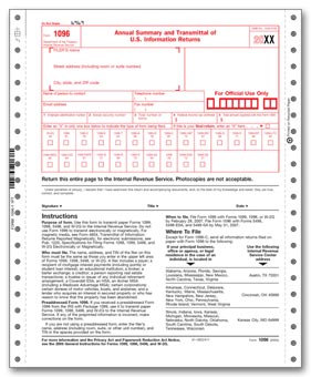 TF1096, Continuous 1096 Transmittal 