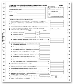 TF9410, Continuous 941 Federal Quarterly Tax Return