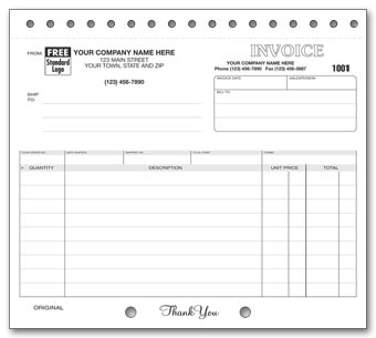 109, Invoices, Classic, Small, w/Mailing Label 